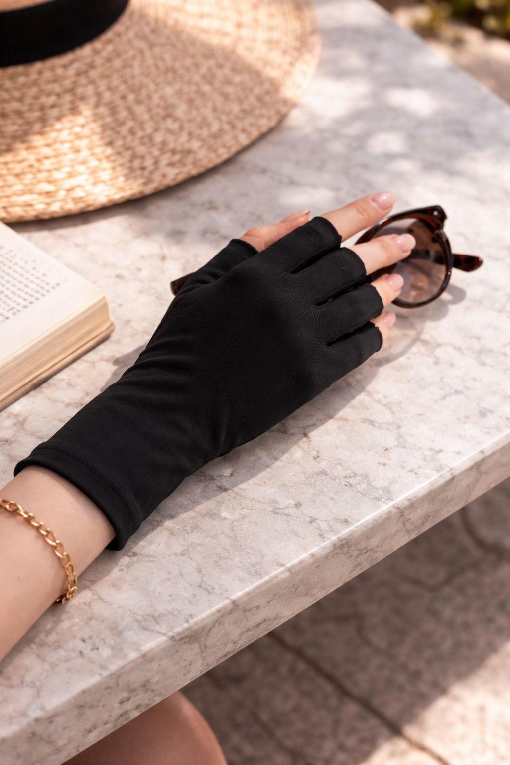 UV Protective Fingerless Gloves